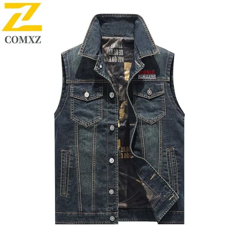COMXZ Мужской модный жилет Новая дорожная уличная легкая джинсовая куртка Тонкая красивая осенне-зимняя повседневная куртка без рукавов 
COMXZ Мужской модный жилет Новая дорожная уличная легкая джинсовая куртка Тонкая красивая осенне-зимняя повседневная куртка без рукавов