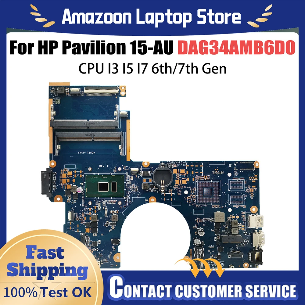 Материнская плата для ноутбука HP PAVILION 15-AU DAG34AMB6D0 с процессором i5-7200U GT940M, материнская плата графического процессора 907408-601 G34A Pavilion
Материнская плата для ноутбука HP PAVILION 15-AU DAG34AMB6D0 с процессором i5-7200U GT940M, материнская плата графического процессора 907408-601 G34A Pavilion