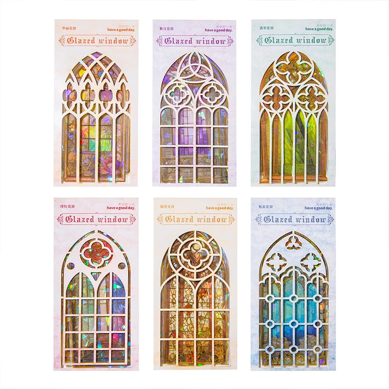 10pcs Vintage Stained Glass PET Stickers, Gothic Window Journal Decorations, Retro Scrapbooking Supplies
10pcs Vintage Stained Glass PET Stickers, Gothic Window Journal Decorations, Retro Scrapbooking Supplies