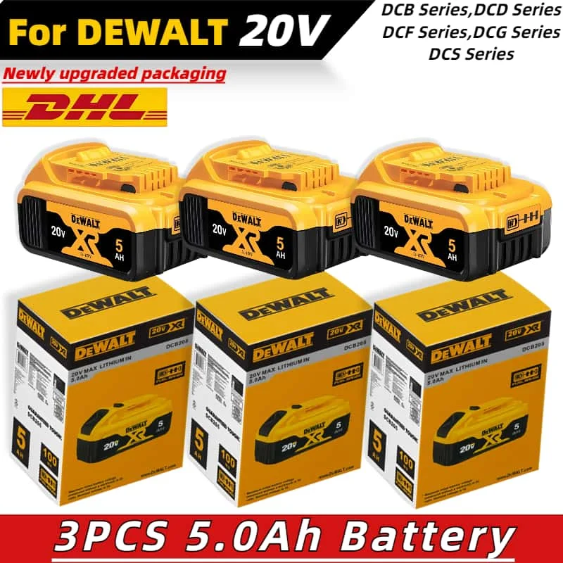 Original/Genuine Dewalt 20V Battery, 2AH 5AH 6AH Rechargeable Lithium Ion Battery, Dewalt DCB200 Power Tool Replacement Battery
Original/Genuine Dewalt 20V Battery, 2AH 5AH 6AH Rechargeable Lithium Ion Battery, Dewalt DCB200 Power Tool Replacement Battery