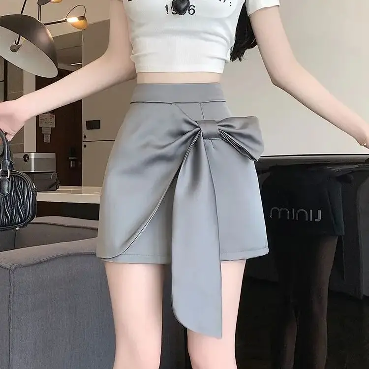 Mini Skirt High Quality Irregular Satin Ribbon Bow Tie High Waist Slim Hip Skirt Korean Summer New A-Line Skirt.
Mini Skirt High Quality Irregular Satin Ribbon Bow Tie High Waist Slim Hip Skirt Korean Summer New A-Line Skirt.