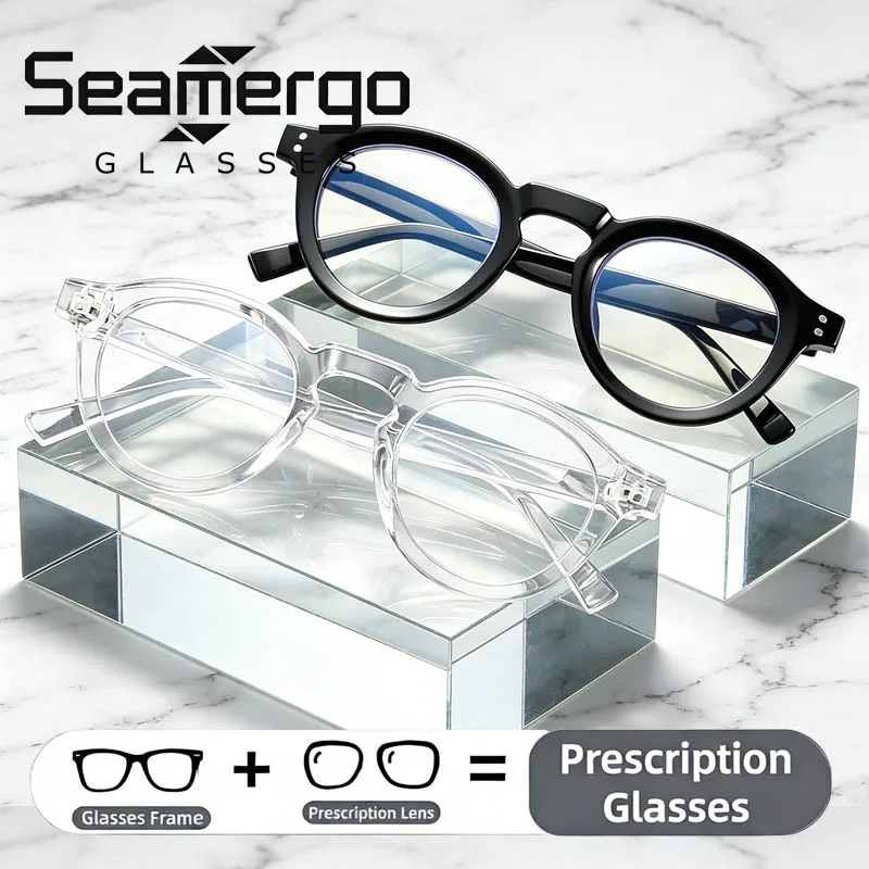 SEAMERGO High Quality Prescription Glasses Round Frame Customized Glasses for Men Women Elegant Eyeglasses Lenses Presbyopia
SEAMERGO High Quality Prescription Glasses Round Frame Customized Glasses for Men Women Elegant Eyeglasses Lenses Presbyopia