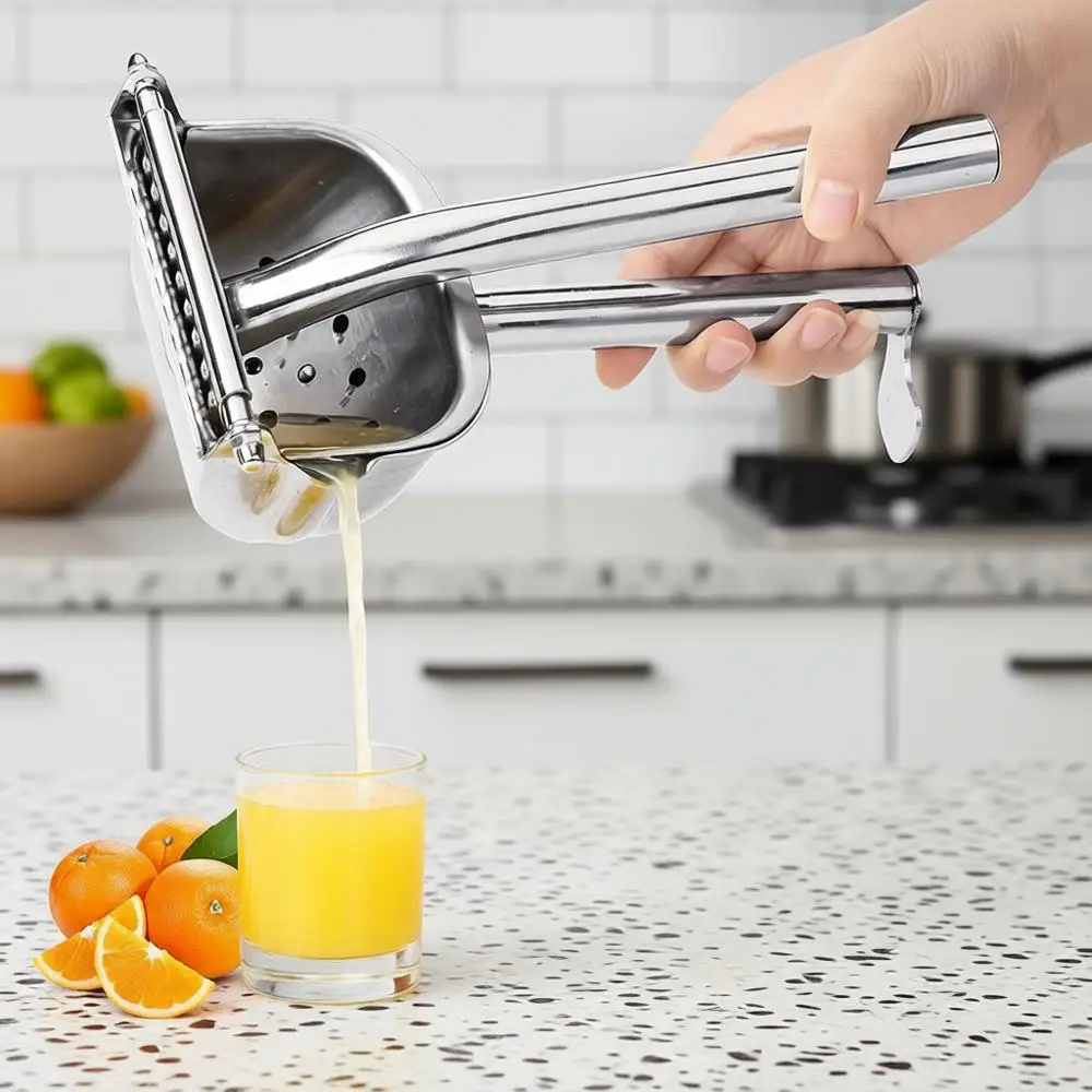 Large Lemon Squeezer, 304 Stainless Steel Citrus Juicer, Heavy Duty Manual Juicer for Orange, Lemon and Other Fruits
Large Lemon Squeezer, 304 Stainless Steel Citrus Juicer, Heavy Duty Manual Juicer for Orange, Lemon and Other Fruits