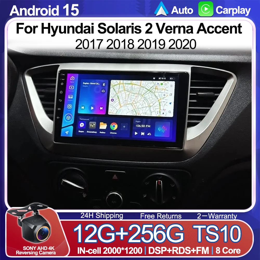 Android 15 For Hyundai Solaris 2 Verna Accent 2017 2018 2019 2020 Car Radio Multimedia Stereo Player Navigation GPS Head Unit BT
Android 15 For Hyundai Solaris 2 Verna Accent 2017 2018 2019 2020 Car Radio Multimedia Stereo Player Navigation GPS Head Unit BT