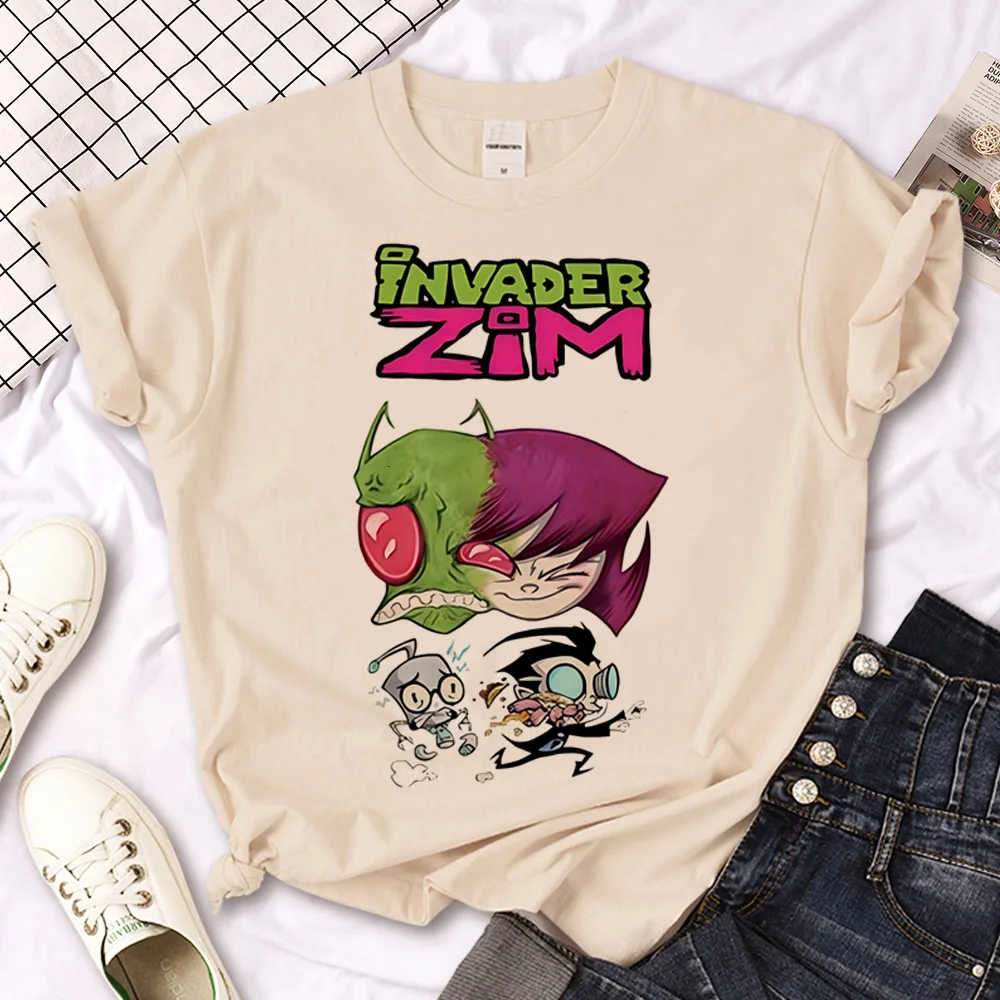 Футболка Invader Zim женская в стиле Харадзюку, уличная одежда, забавная дизайнерская аниме одежда
Футболка Invader Zim женская в стиле Харадзюку, уличная одежда, забавная дизайнерская аниме одежда