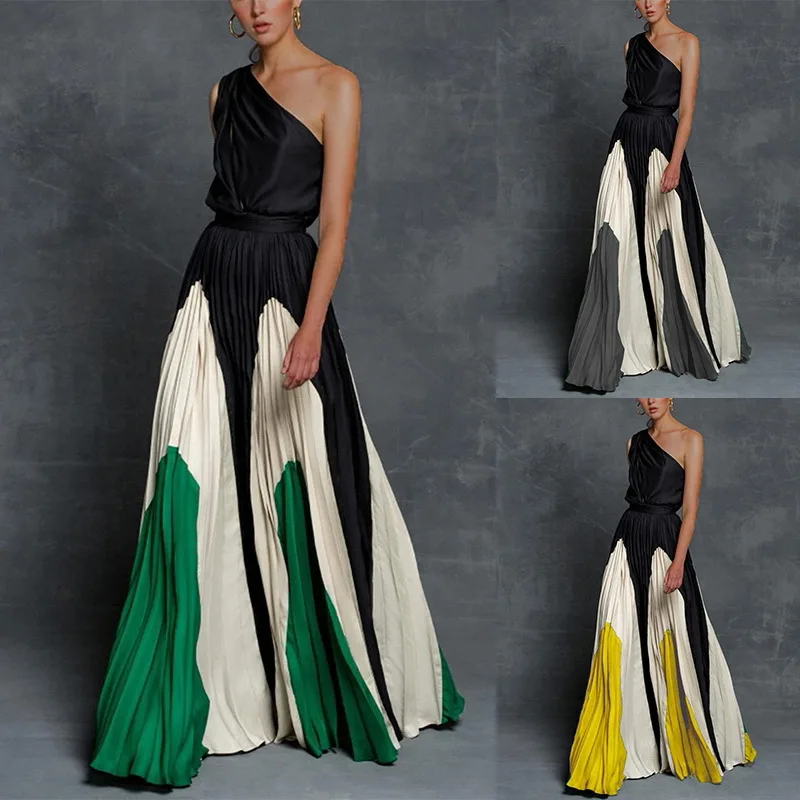 Spring And Summer Dresses, Women's Temperament, Slim And Slim, Long Color Matching Suspender Skirt, European And American Style
Spring And Summer Dresses, Women's Temperament, Slim And Slim, Long Color Matching Suspender Skirt, European And American Style