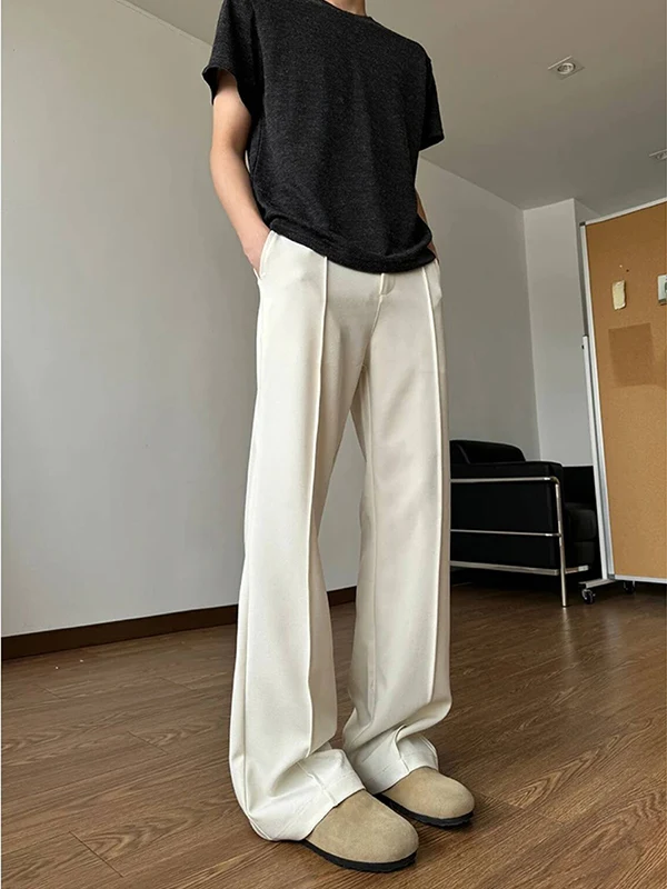 Мужские брюки из ледяного шелка прямого кроя с микро-клешем, летние, с высокой талией, длинные, CleanFit, костюмные, цвет мили-белый, повседневные
Мужские брюки из ледяного шелка прямого кроя с микро-клешем, летние, с высокой талией, длинные, CleanFit, костюмные, цвет мили-белый, повседневные