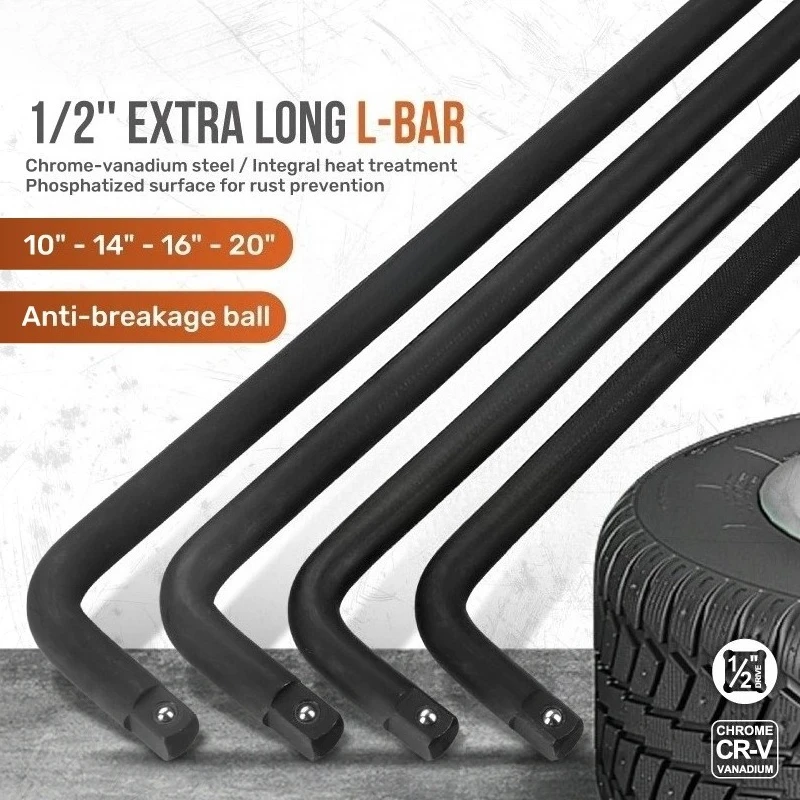 1/2 In Extra Long L Bar Breaker Bar Socket Wrench Handle CR-V Steel Anti Rust 250—500mm for Auto Repair Garage Hand Tool
1/2 In Extra Long L Bar Breaker Bar Socket Wrench Handle CR-V Steel Anti Rust 250—500mm for Auto Repair Garage Hand Tool