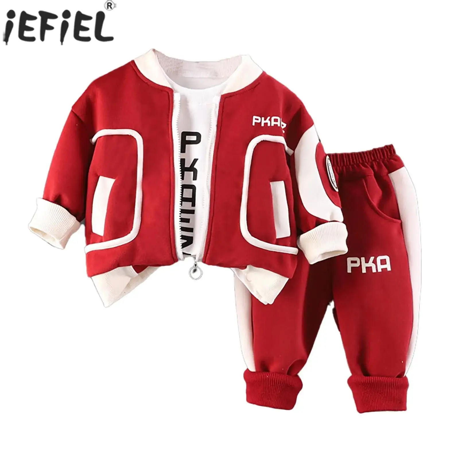 Kids Boys Spring Autumn Casual Sports Set Long Sleeve Baseball Jacket with T-shirt Pants Daily School Wear Sportswear Streetwear
Kids Boys Spring Autumn Casual Sports Set Long Sleeve Baseball Jacket with T-shirt Pants Daily School Wear Sportswear Streetwear