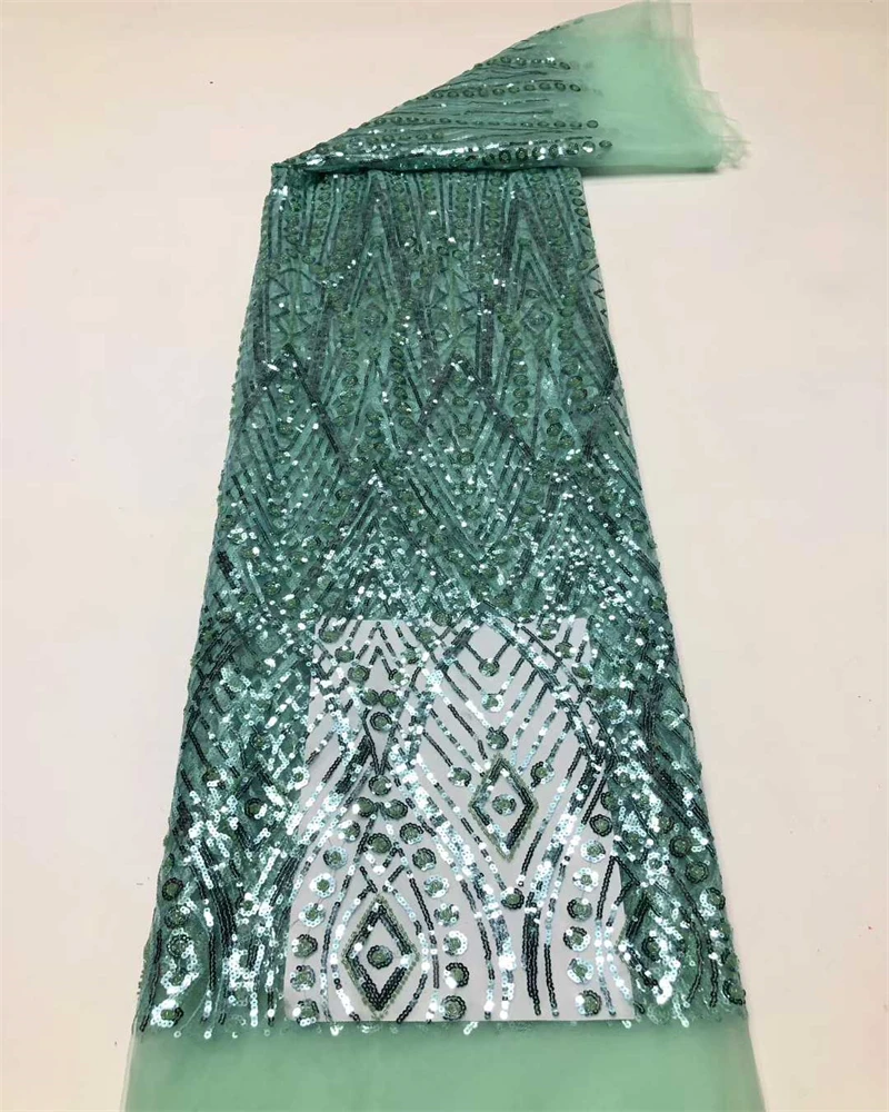 African Luxury Tulle Lace Fabric 5 yards New High Quality Nigeria Sequins Beads Tulle Lace Fabric For Sew Wedding
African Luxury Tulle Lace Fabric 5 yards New High Quality Nigeria Sequins Beads Tulle Lace Fabric For Sew Wedding