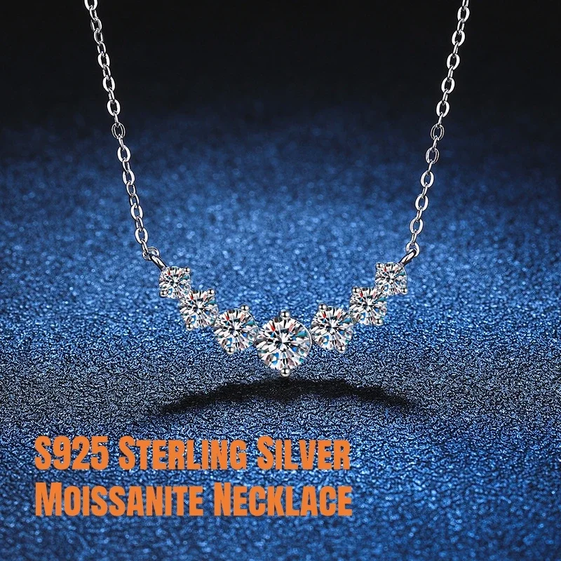 1.7ct-5ct Moissanite Necklace Woman Wedding Fine Jewelry with Certificates S925 Sterling Silver Plated 18k White Gold Necklace
1.7ct-5ct Moissanite Necklace Woman Wedding Fine Jewelry with Certificates S925 Sterling Silver Plated 18k White Gold Necklace
