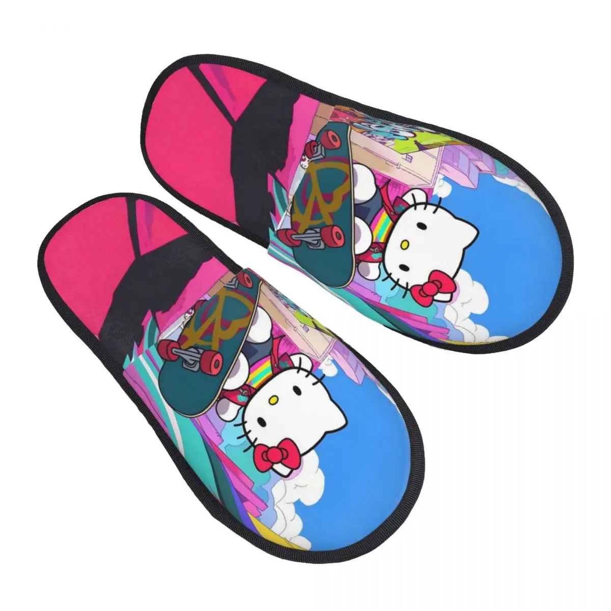 Комфортные тапочки из пены с эффектом памяти «Hello Kitty», женская домашняя обувь для спальни с персонажем мультфильма
Комфортные тапочки из пены с эффектом памяти «Hello Kitty», женская домашняя обувь для спальни с персонажем мультфильма