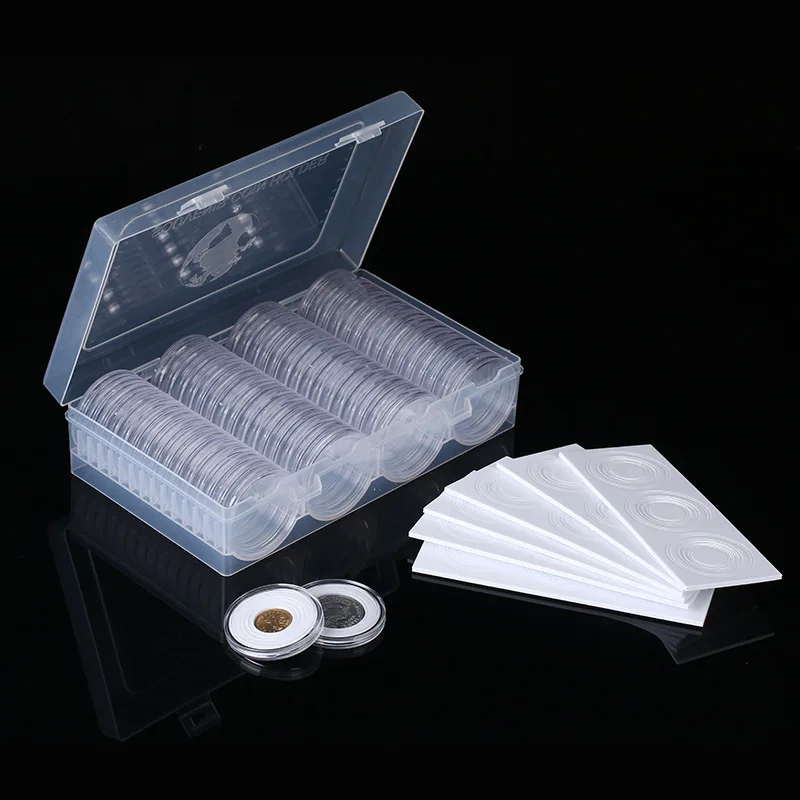 100pcs Clear Coin Capsule Holder Case 27/30mm For Commemorative Collectable Coin Storage Box Collection Supplies
100pcs Clear Coin Capsule Holder Case 27/30mm For Commemorative Collectable Coin Storage Box Collection Supplies
