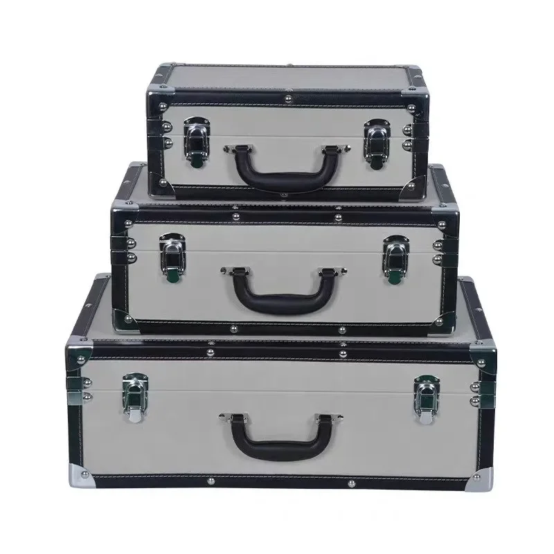 High-end simple leather suitcase model room cloakroom storage box
High-end simple leather suitcase model room cloakroom storage box