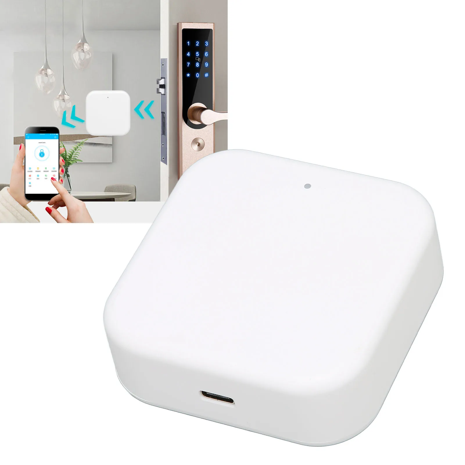 Smart Gateway Work 5V Wifi Remote Control Wireless Keyless Entry Door Deadbolts Wireless Lock Works Smart Door Lock Gateway
Smart Gateway Work 5V Wifi Remote Control Wireless Keyless Entry Door Deadbolts Wireless Lock Works Smart Door Lock Gateway