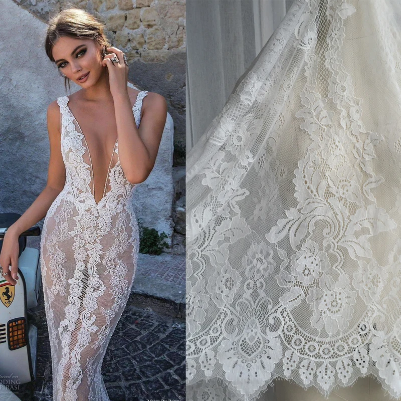 High Quality Off-White Car Bone Eyelashes Lace Botanical Embroidery Lace Fabric For Wedding Dress
High Quality Off-White Car Bone Eyelashes Lace Botanical Embroidery Lace Fabric For Wedding Dress