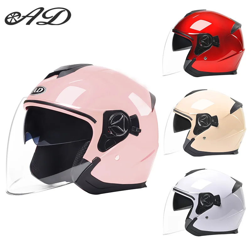 AD Motorcycle helmet Summer motorcycle helmet men's and women's dual-lens helmet all-season half-helmet
AD Motorcycle helmet Summer motorcycle helmet men's and women's dual-lens helmet all-season half-helmet