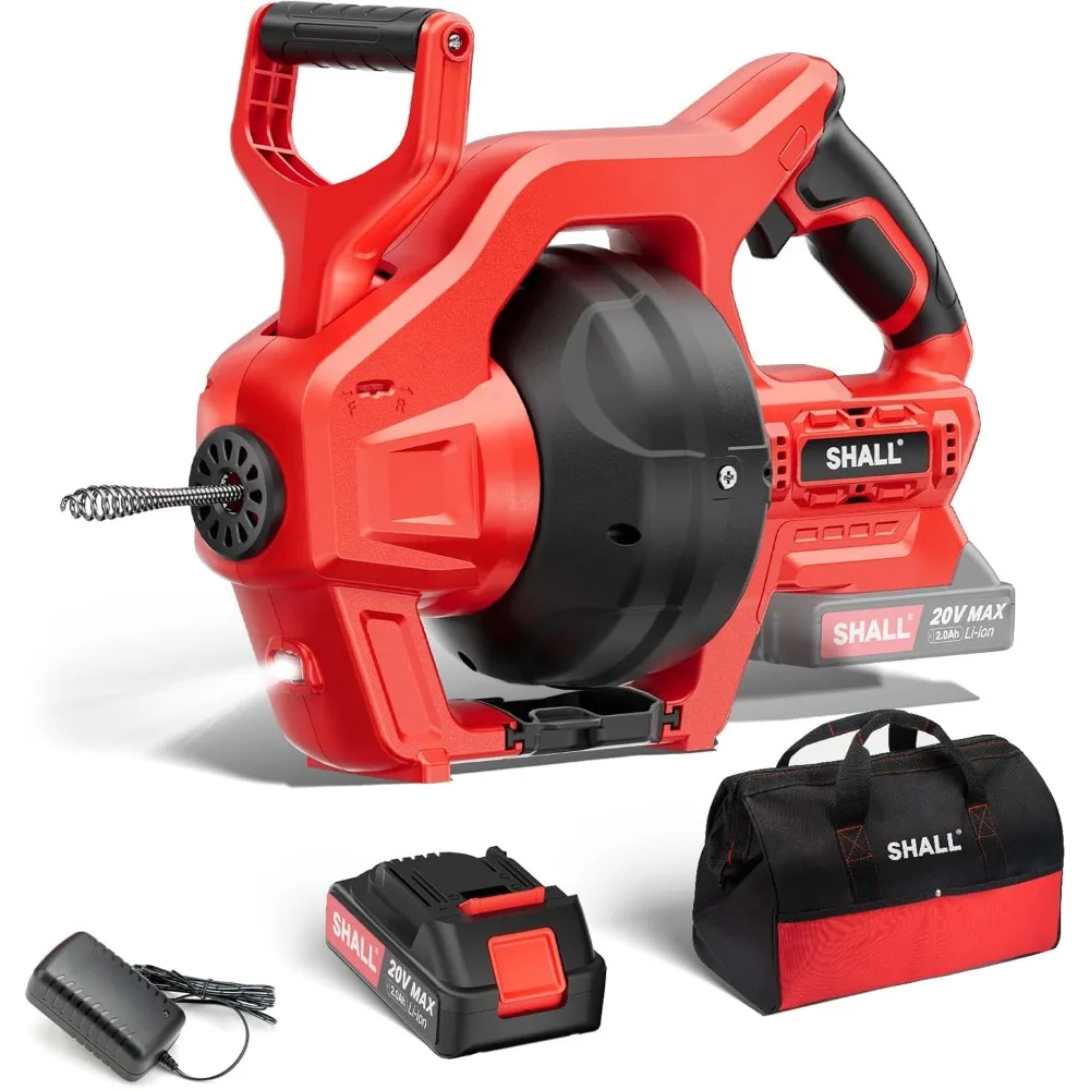 20V Cordless Drain Auger with 25Ft Plumbing Drain Snake,Shower Drain Snake for 3/4’’-2’’ Sewer Pipe, Sink Toilet Bathroom
20V Cordless Drain Auger with 25Ft Plumbing Drain Snake,Shower Drain Snake for 3/4’’-2’’ Sewer Pipe, Sink Toilet Bathroom