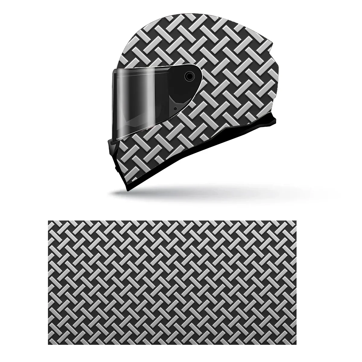 Diamond Plate Metal Pattern Full Helmet Wrap Sticker Motorcycle Helmet Racing Graphic Decal Vinyl Wrap Helmet Decorative Sticker
Diamond Plate Metal Pattern Full Helmet Wrap Sticker Motorcycle Helmet Racing Graphic Decal Vinyl Wrap Helmet Decorative Sticker