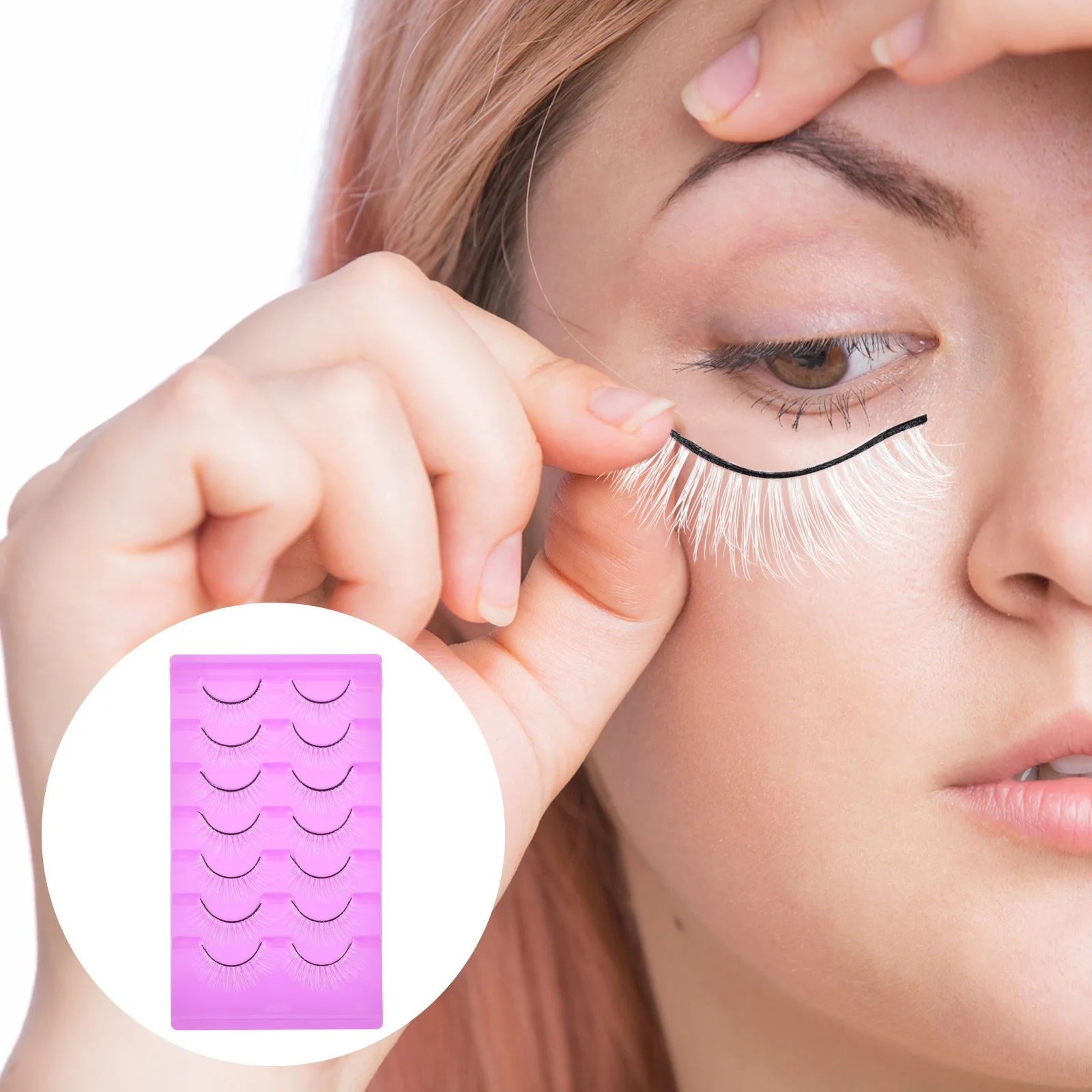 7Pairs Fake Eyelashes White Natural Look False Lashes for Women Easy to Wear Curved Design for Cosplay Party Dating Gift
7Pairs Fake Eyelashes White Natural Look False Lashes for Women Easy to Wear Curved Design for Cosplay Party Dating Gift