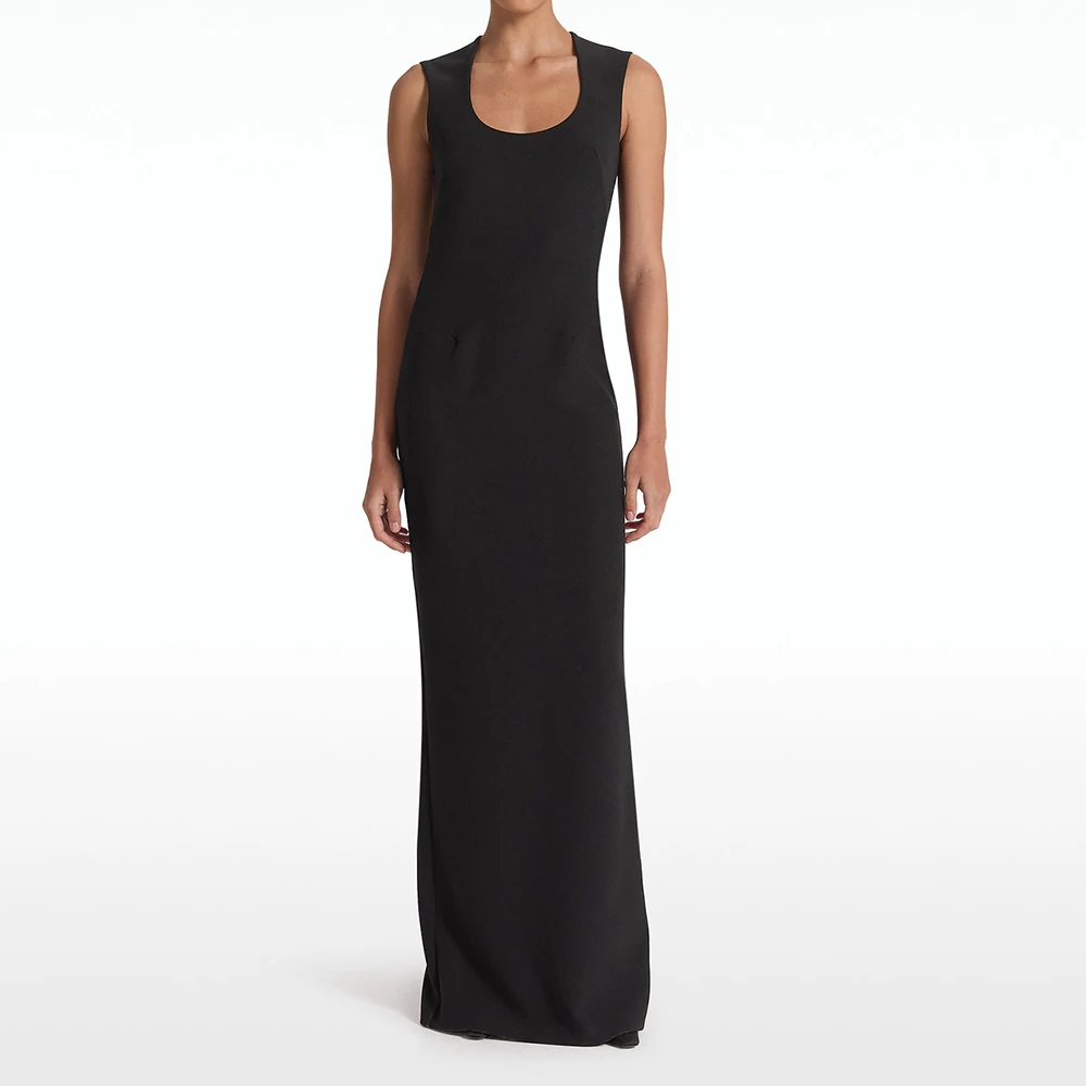 Elegant Party Evening Dresses Woman Square Neck Lace Sleeveless Sweep Train Floor Length Straight Appliques Bridesmaid Gowns
Elegant Party Evening Dresses Woman Square Neck Lace Sleeveless Sweep Train Floor Length Straight Appliques Bridesmaid Gowns