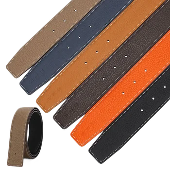 정품 럭셔리 가죽 벨트, H 버클에 적합, 양면 유니섹스 벨트, 양면, 하이 퀄리티 32mm 버클 없음, 벨트 만