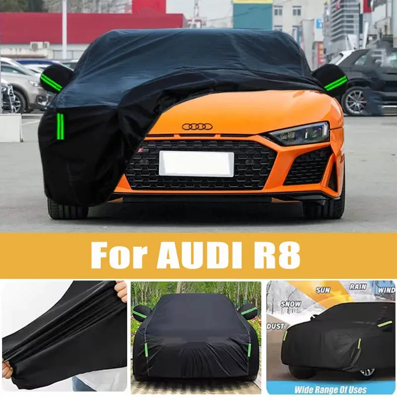 For AUDI R8 Full Car Cover Four Seasons Universal Outdoor Sun Anti UV Rain Snow Dust Protection Oxford Cloth Car Accessories
For AUDI R8 Full Car Cover Four Seasons Universal Outdoor Sun Anti UV Rain Snow Dust Protection Oxford Cloth Car Accessories