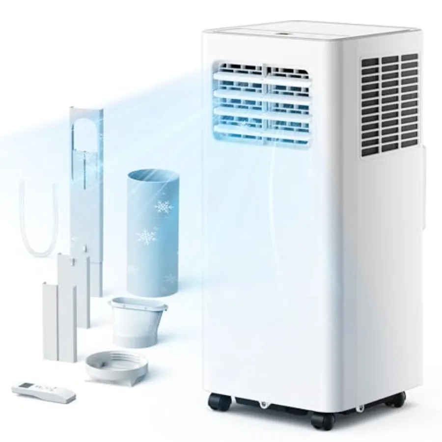 Portable air conditioner for bedroom and apartments up to 350 sq.ft, white plastic unit with quiet operation, 3-in-1 cooling/dr
Portable air conditioner for bedroom and apartments up to 350 sq.ft, white plastic unit with quiet operation, 3-in-1 cooling/dr