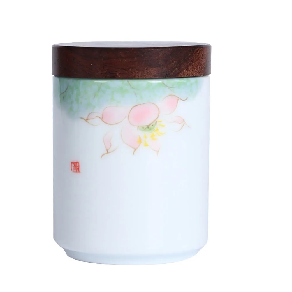 Lotus Ceramic Jar Wooden Lid Airtight Tea Canister Porcelain Food Storage Container H Painted Pattern Sealed Household Vessel
Lotus Ceramic Jar Wooden Lid Airtight Tea Canister Porcelain Food Storage Container H Painted Pattern Sealed Household Vessel