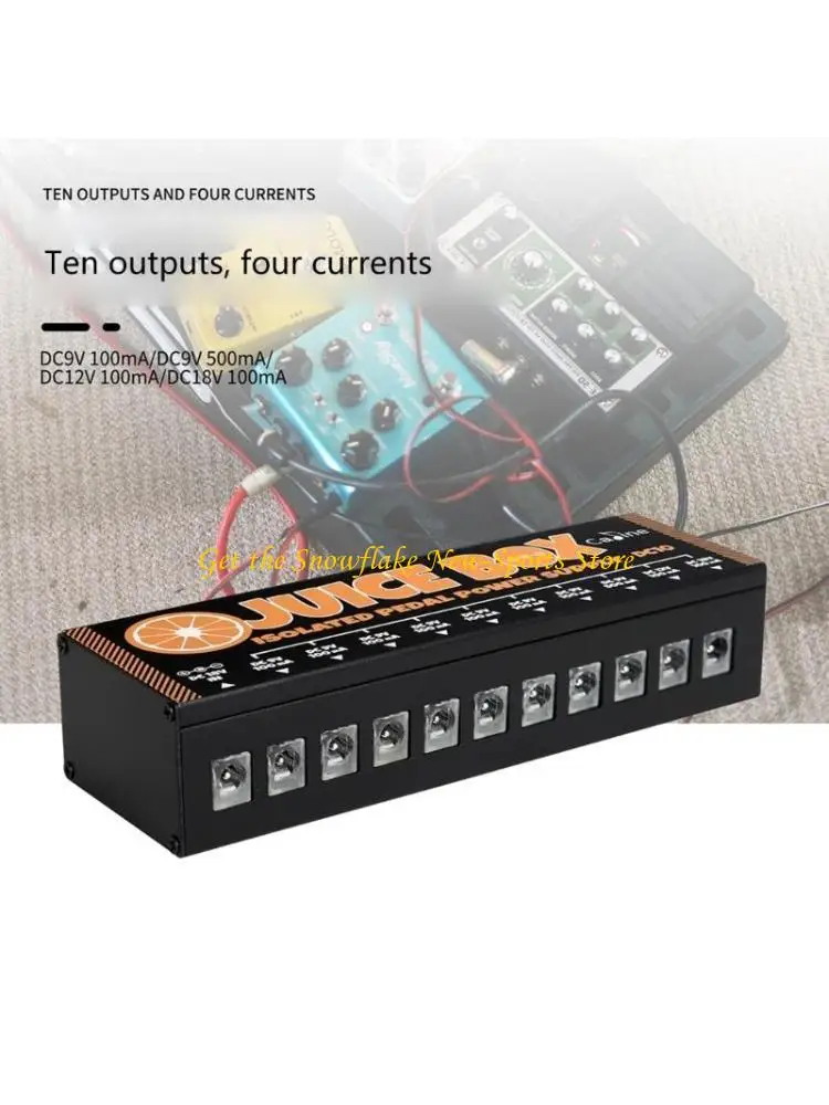 E56D Guitar Pedal Power Supply Effect Pedal Board Power Supply 10 Isolated Output for 9V/12V/18V Pedal Power with Blue LED
E56D Guitar Pedal Power Supply Effect Pedal Board Power Supply 10 Isolated Output for 9V/12V/18V Pedal Power with Blue LED
