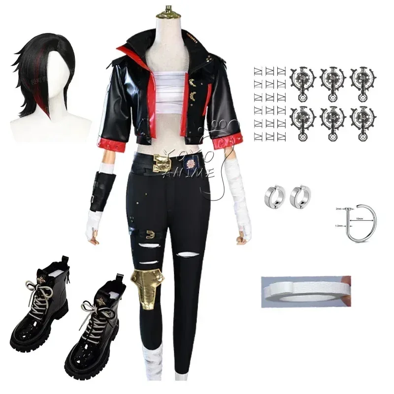 Vi Acrane Косплей LOL Костюм Игра Arcane Vi черный VI Парик Одежда Хэллоуин Карнавальный костюм на Хэллоуин Подземный истребитель 
Vi Acrane Косплей LOL Костюм Игра Arcane Vi черный VI Парик Одежда Хэллоуин Карнавальный костюм на Хэллоуин Подземный истребитель