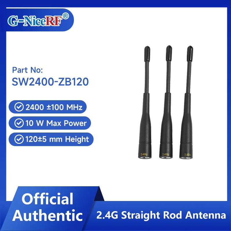 G-NiceRF | 2PCS SW2400-ZB120 2.4GHz Antenna Straight Rod Antenna
G-NiceRF | 2PCS SW2400-ZB120 2.4GHz Antenna Straight Rod Antenna