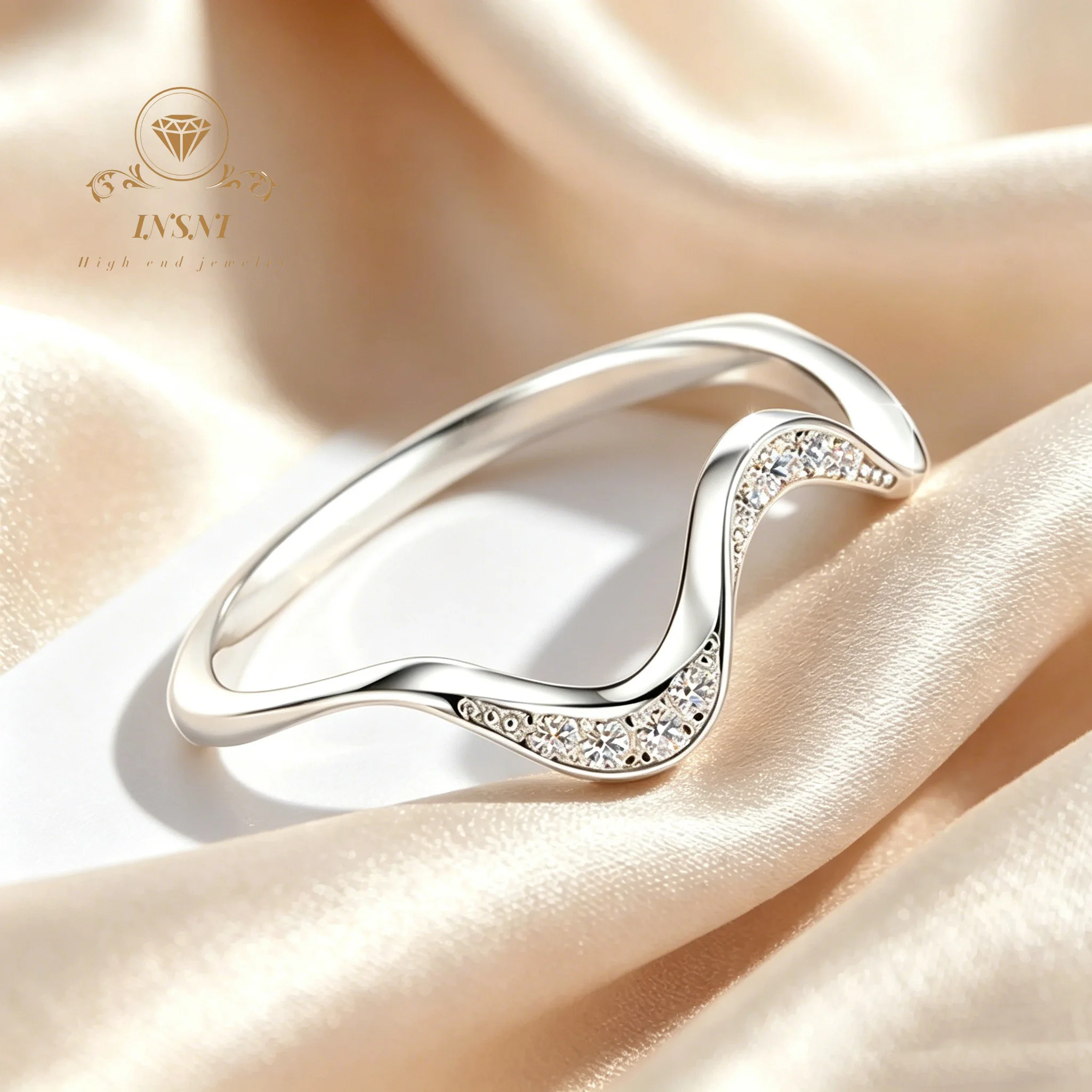 Exquisite Irregular Wave Moissanite Ring Smooth Polished Silver Temperament Band Ring Female Daily Banquet Premium Jewelry
Exquisite Irregular Wave Moissanite Ring Smooth Polished Silver Temperament Band Ring Female Daily Banquet Premium Jewelry