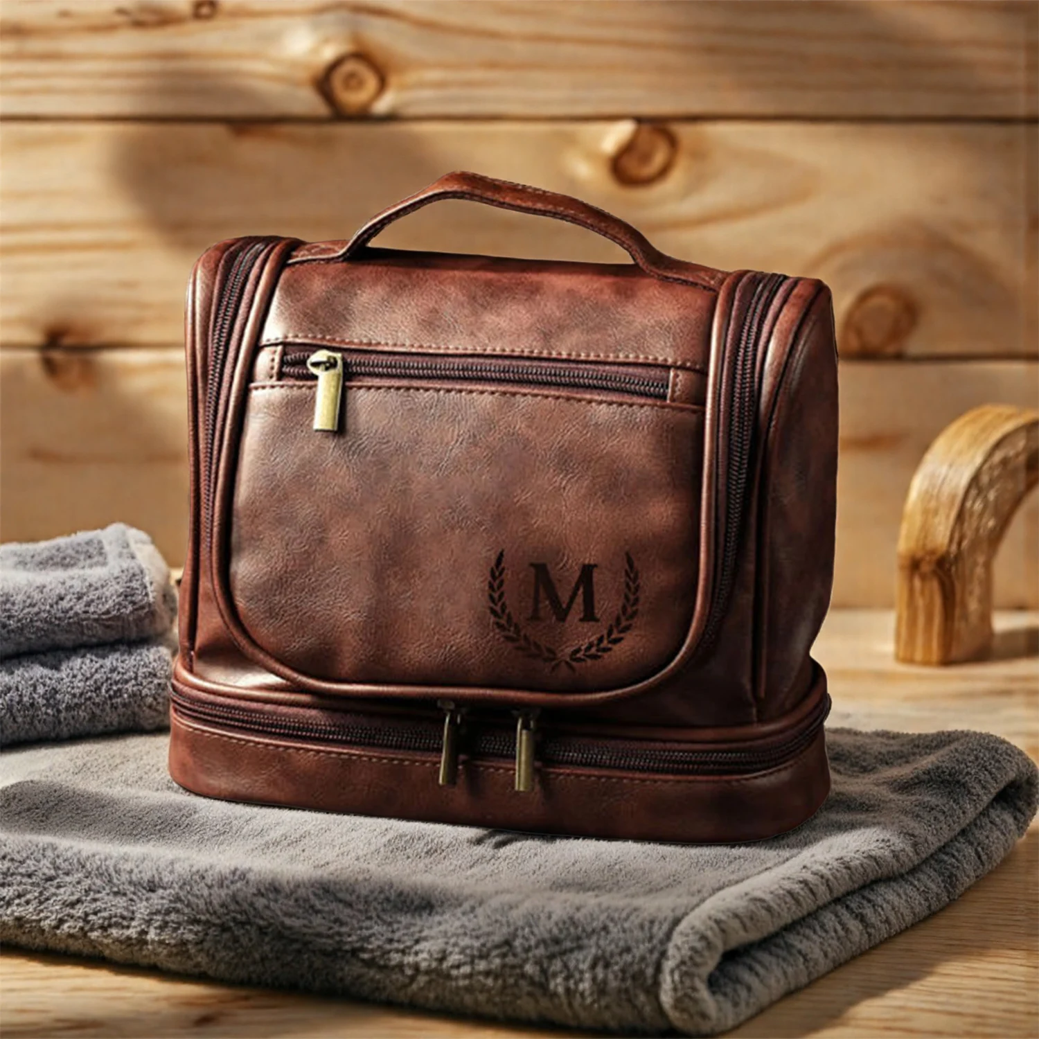 Personalized Men's Business Toiletry Bag Large Capacity PU Leather Travel Organizer Waterproof Cosmetic Case for Groomsmen Gifts
Personalized Men's Business Toiletry Bag Large Capacity PU Leather Travel Organizer Waterproof Cosmetic Case for Groomsmen Gifts