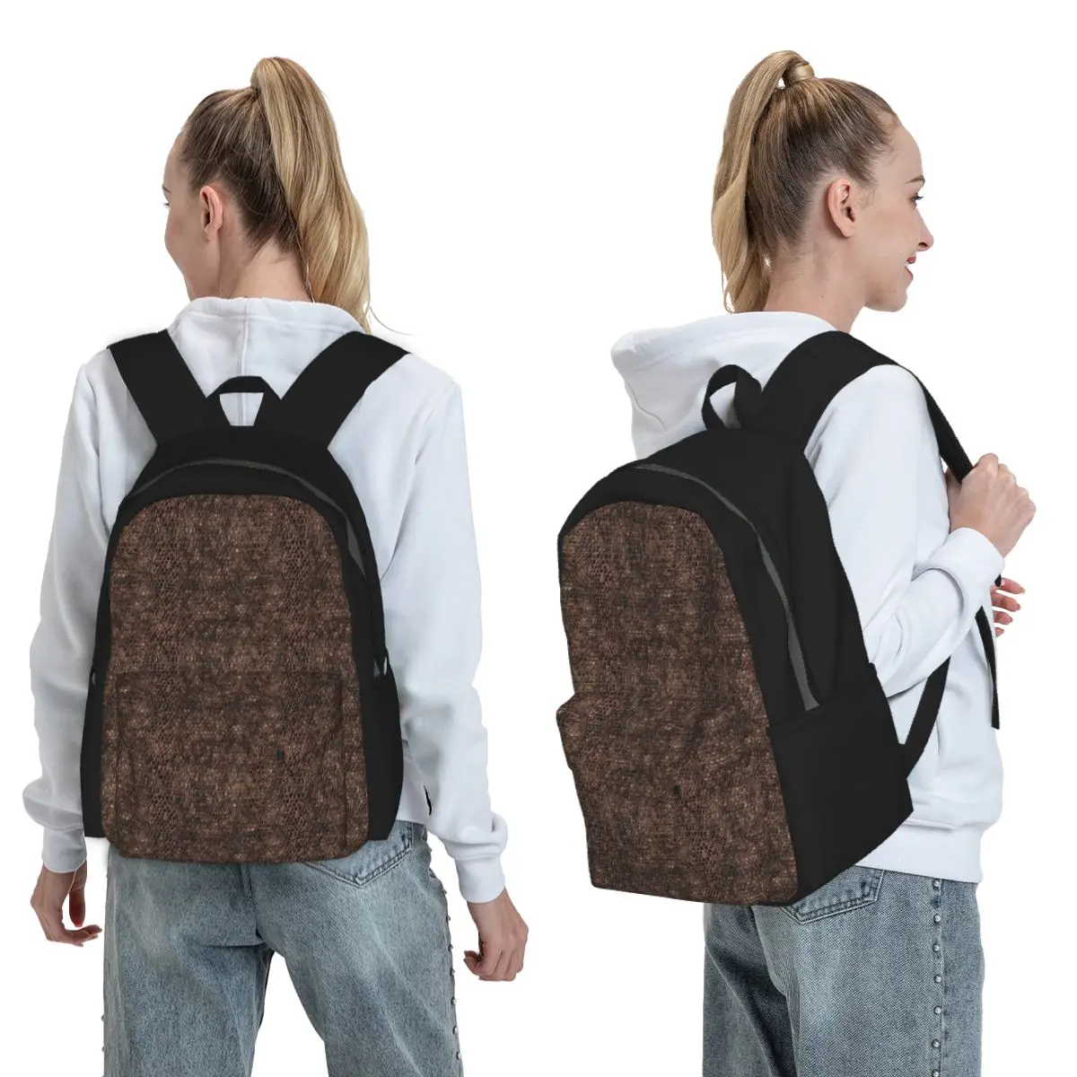 Brown Snake Skin Pattern Design Backpack Student BookBag Kids School Bag Computer Shoulder Bags for Men Women
Brown Snake Skin Pattern Design Backpack Student BookBag Kids School Bag Computer Shoulder Bags for Men Women