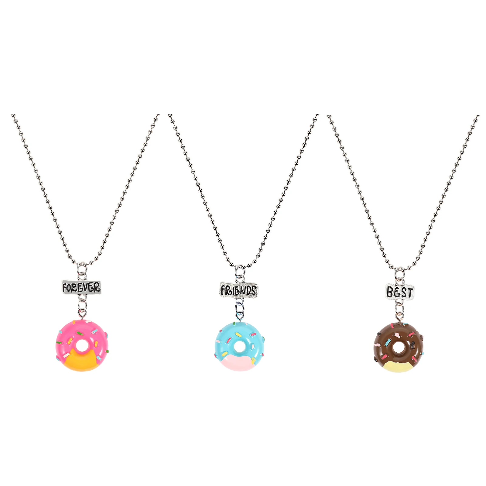 3Pcs Donut Necklace for Girls Friendship Gift Sweet Fresh Pendant Chain Child Matching Accessories Premium Alloy
3Pcs Donut Necklace for Girls Friendship Gift Sweet Fresh Pendant Chain Child Matching Accessories Premium Alloy