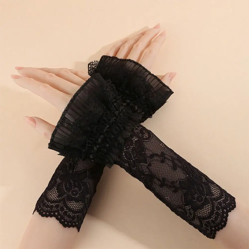 Модные длинные кружевные манжеты с вышивкой, белые и черные нарукавники с оборками, манжеты на запястья для женщин
Модные длинные кружевные манжеты с вышивкой, белые и черные нарукавники с оборками, манжеты на запястья для женщин