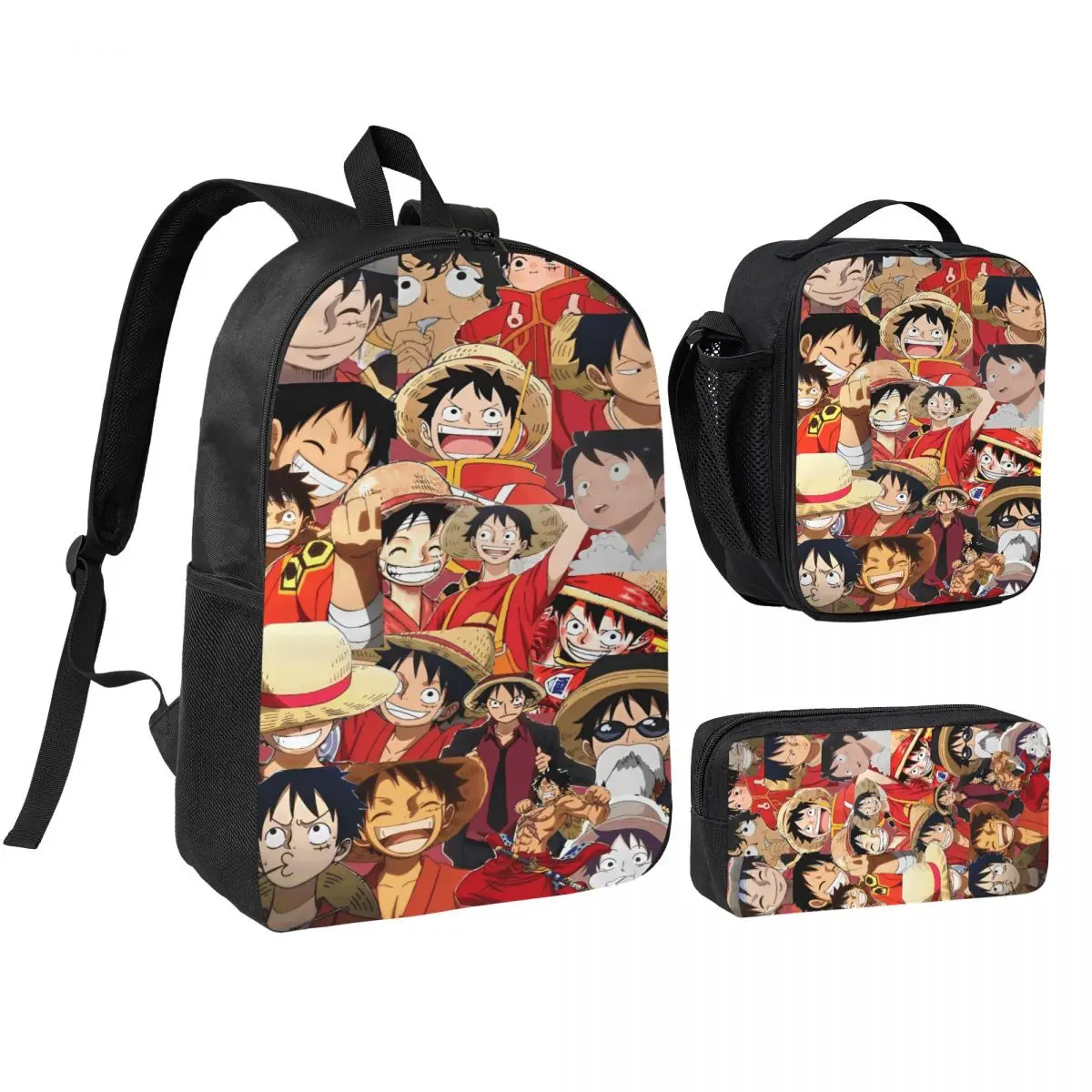 3Pcs Luffys O-one-pieces Prints School bags Set for Kids Pen Bags Backpack Sets with Lunch Box For School Students Knapsack
3Pcs Luffys O-one-pieces Prints School bags Set for Kids Pen Bags Backpack Sets with Lunch Box For School Students Knapsack
