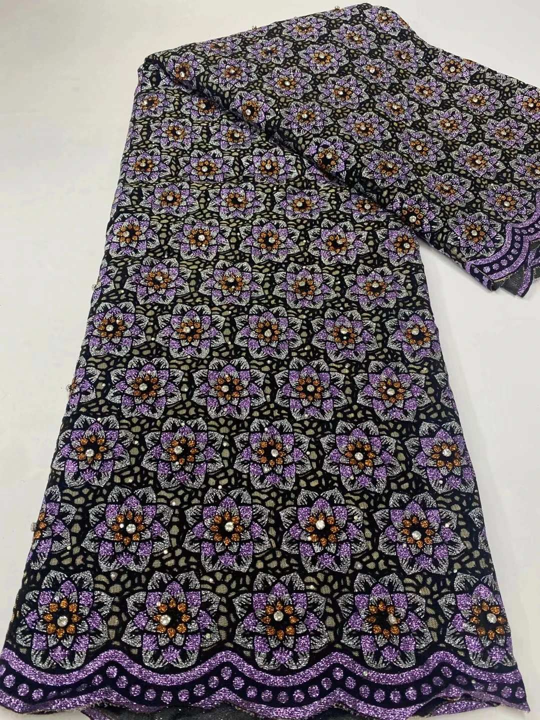 Latest Purple African Velvet Lace Fabric With Stones 2023 High Quality French Nigerian Tulle Lace Fabric For Party Dress LHS2314
Latest Purple African Velvet Lace Fabric With Stones 2023 High Quality French Nigerian Tulle Lace Fabric For Party Dress LHS2314
