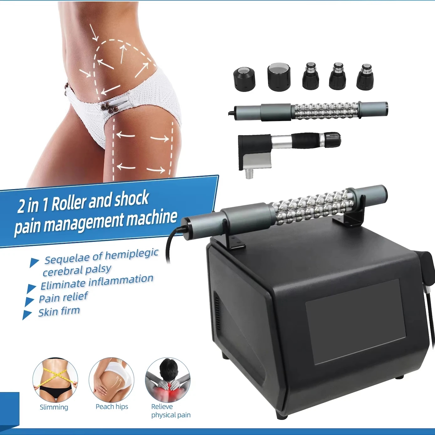 2-in-1 Roller Shockwave Therapy Machine Pain Relief Physical Therapy for Face and Foot Body Slimming Shaping
2-in-1 Roller Shockwave Therapy Machine Pain Relief Physical Therapy for Face and Foot Body Slimming Shaping
