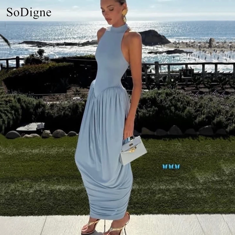 SoDigne Chic Solid Evening Dress Sexy Slim Waist O-Neck Sleeveless Party Dresses Pleated Back Slit 2026 Women's Dress Customized
SoDigne Chic Solid Evening Dress Sexy Slim Waist O-Neck Sleeveless Party Dresses Pleated Back Slit 2026 Women's Dress Customized