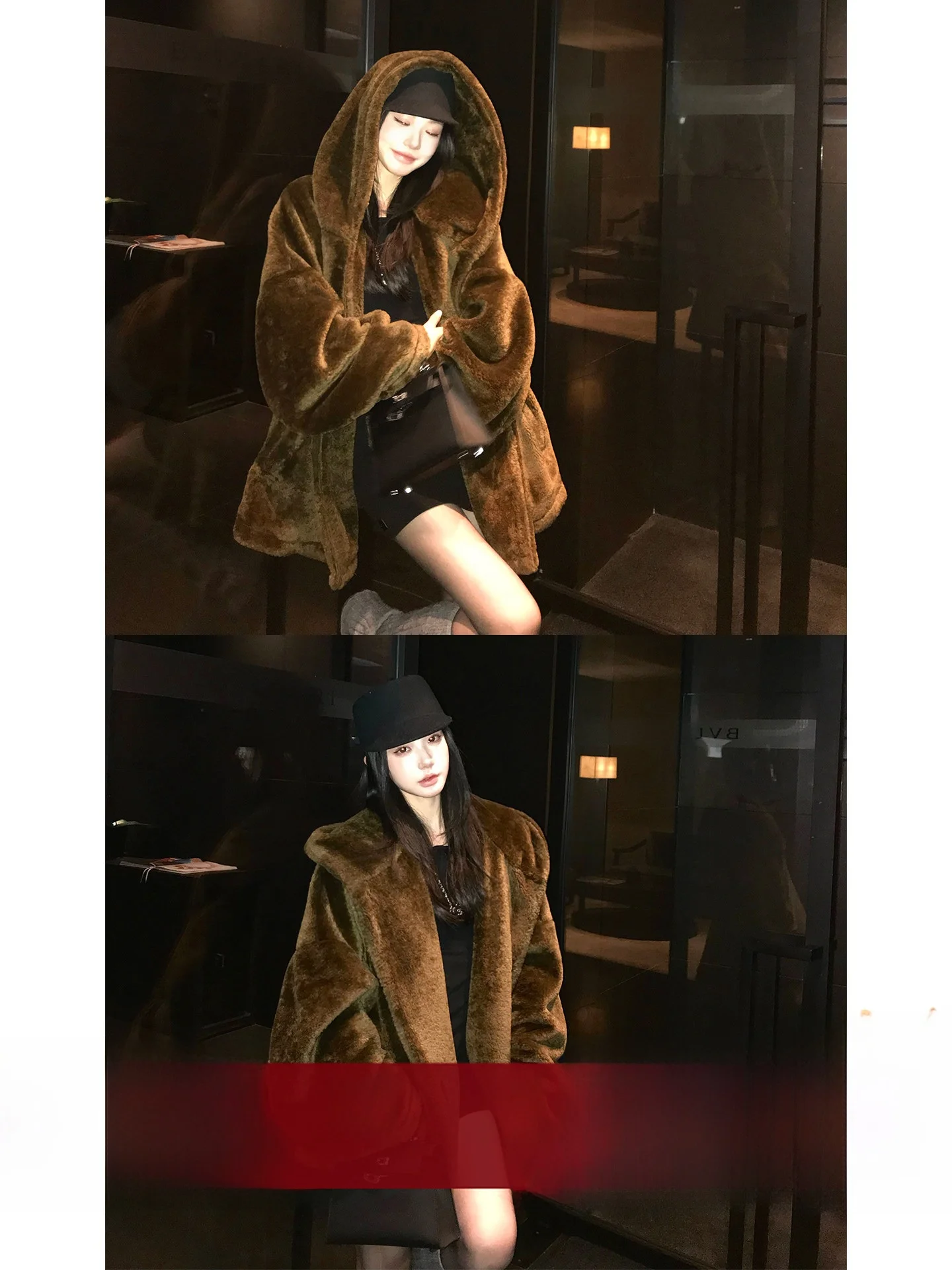 Ele Fur Coat Women's High Luxury Sensation Fake Mink Fur Jaet with Hood Straight Cut Loose Fit Long Sve Commute Sle
Ele Fur Coat Women's High Luxury Sensation Fake Mink Fur Jaet with Hood Straight Cut Loose Fit Long Sve Commute Sle