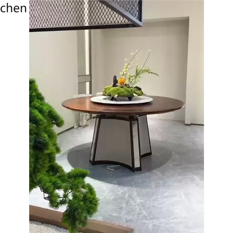 b7- Ebony Wood Dining Table and Chair Set Modern High-End Round Table Solid Wood Round Dining Table with Turntable
b7- Ebony Wood Dining Table and Chair Set Modern High-End Round Table Solid Wood Round Dining Table with Turntable