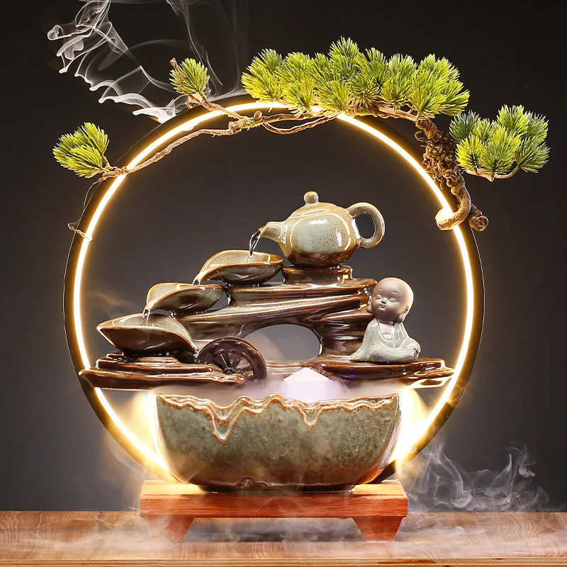 Flowing Water Ornaments Feng Shui Attract Wealth Creative Living Room Office Entrance Desk Decoration Business Housewarming Gift
Flowing Water Ornaments Feng Shui Attract Wealth Creative Living Room Office Entrance Desk Decoration Business Housewarming Gift