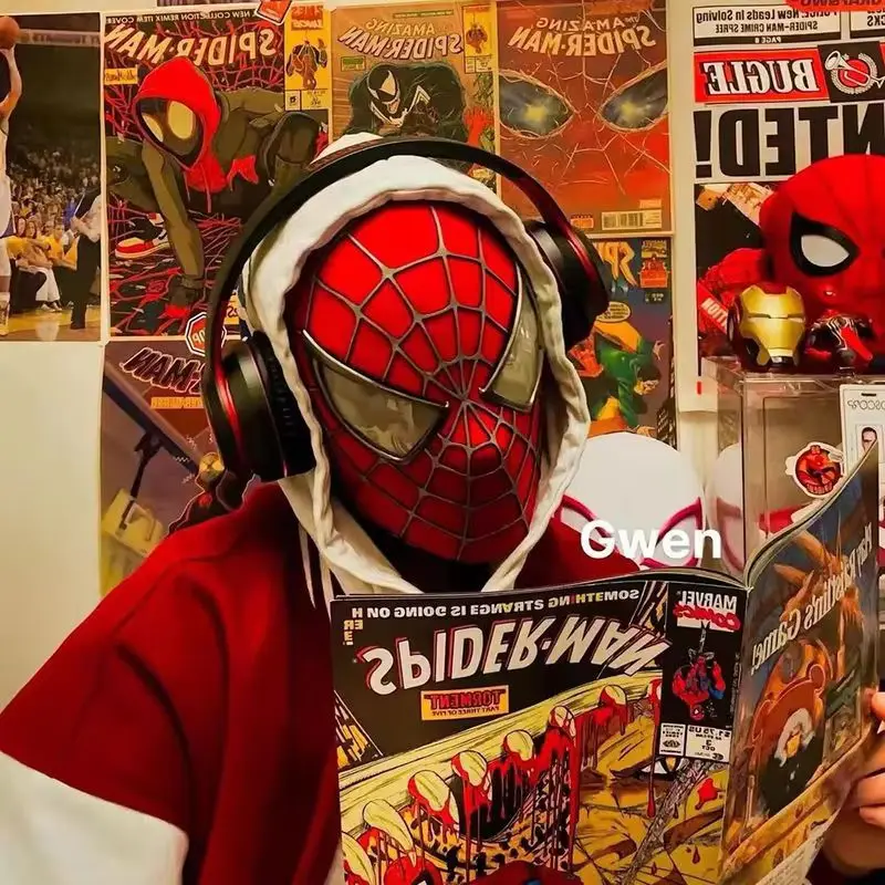 Toby Maguire Spiderman Mask With Hard Face Shell&Magnetic Eyes Super Hero Venom Screen Printed Fabric 3d Webs Cos Gift
Toby Maguire Spiderman Mask With Hard Face Shell&Magnetic Eyes Super Hero Venom Screen Printed Fabric 3d Webs Cos Gift