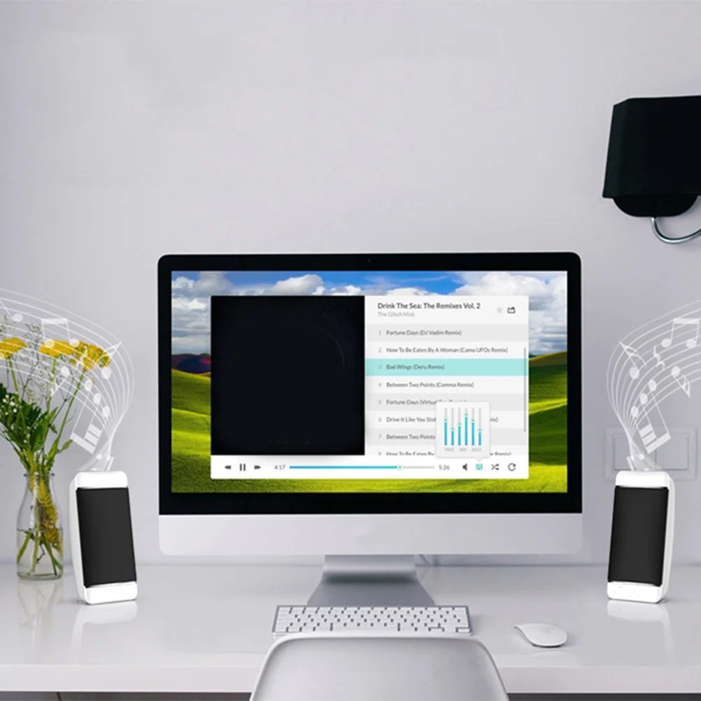 2Pcs Portable Audio Speaker USB Powered Stereo Sound for Laptop Computer Pc Mp3 Mp4 White Laptop Speaker
2Pcs Portable Audio Speaker USB Powered Stereo Sound for Laptop Computer Pc Mp3 Mp4 White Laptop Speaker