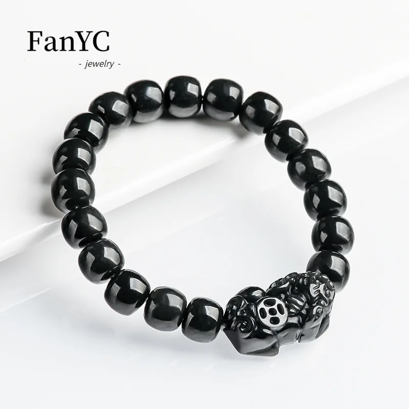 Natural Hetian Jade Ink Jade Bravery String Hand-carved Exquisite Luxury Jade Bracelet Men and Women Holiday Gift
Natural Hetian Jade Ink Jade Bravery String Hand-carved Exquisite Luxury Jade Bracelet Men and Women Holiday Gift