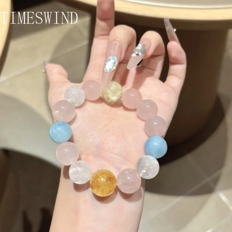 TIMESWIND Natural Authentic Crystal Blue White Pink Round Beaded Women Gift Bracelet Fine Jewelry with Certificate
TIMESWIND Natural Authentic Crystal Blue White Pink Round Beaded Women Gift Bracelet Fine Jewelry with Certificate