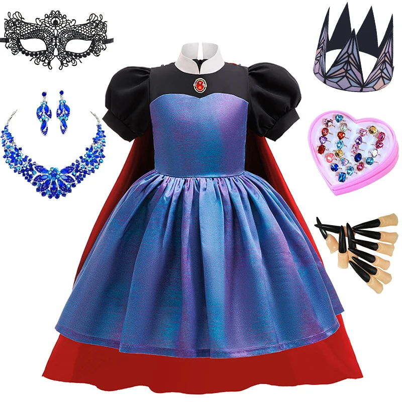 Halloween Cosplay Movie Snow White Evil Queen Dress for Girls 2-10Years Festival Children Masquerade Birthday Party Clothes 
Halloween Cosplay Movie Snow White Evil Queen Dress for Girls 2-10Years Festival Children Masquerade Birthday Party Clothes
