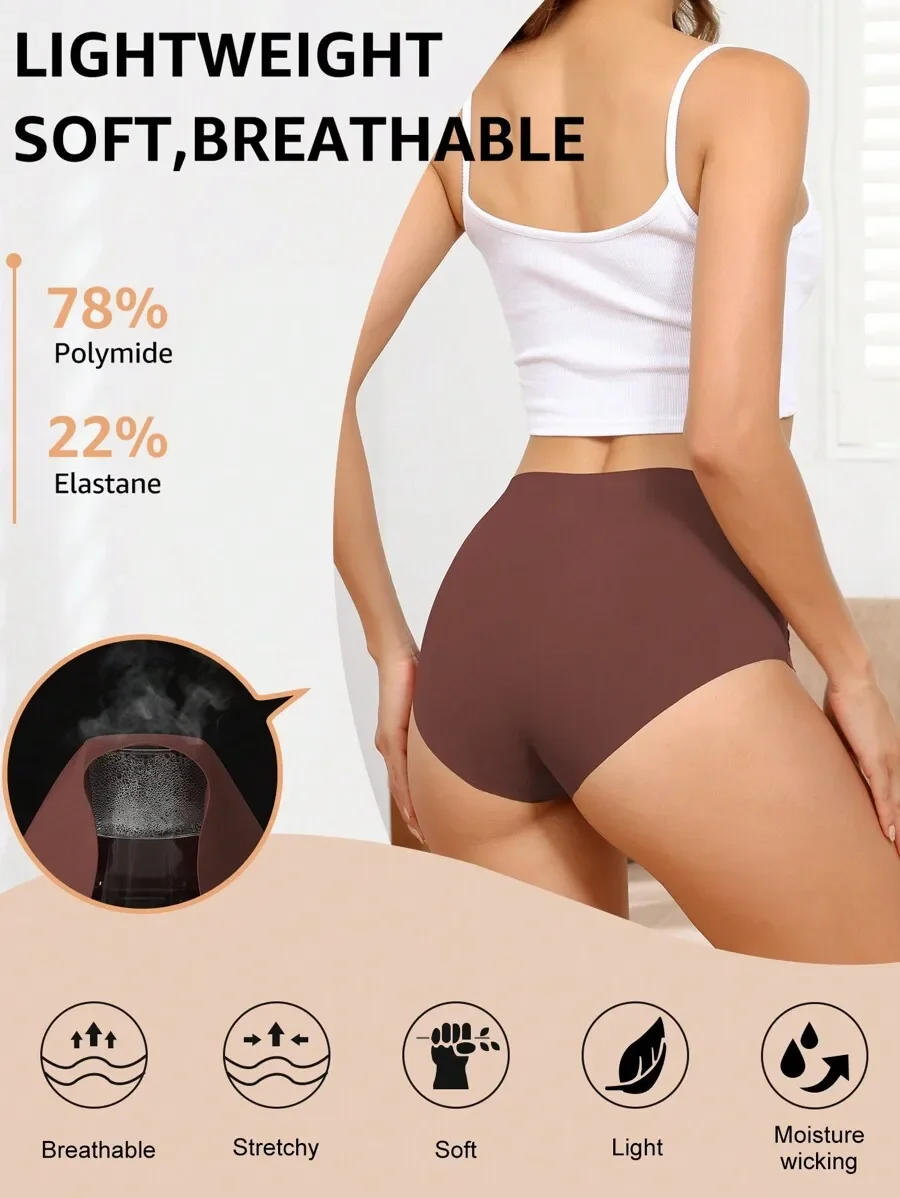 6 Pieces Soft Breathable High Waist Seamless Briefs For Women Tummy Control Comfort
6 Pieces Soft Breathable High Waist Seamless Briefs For Women Tummy Control Comfort